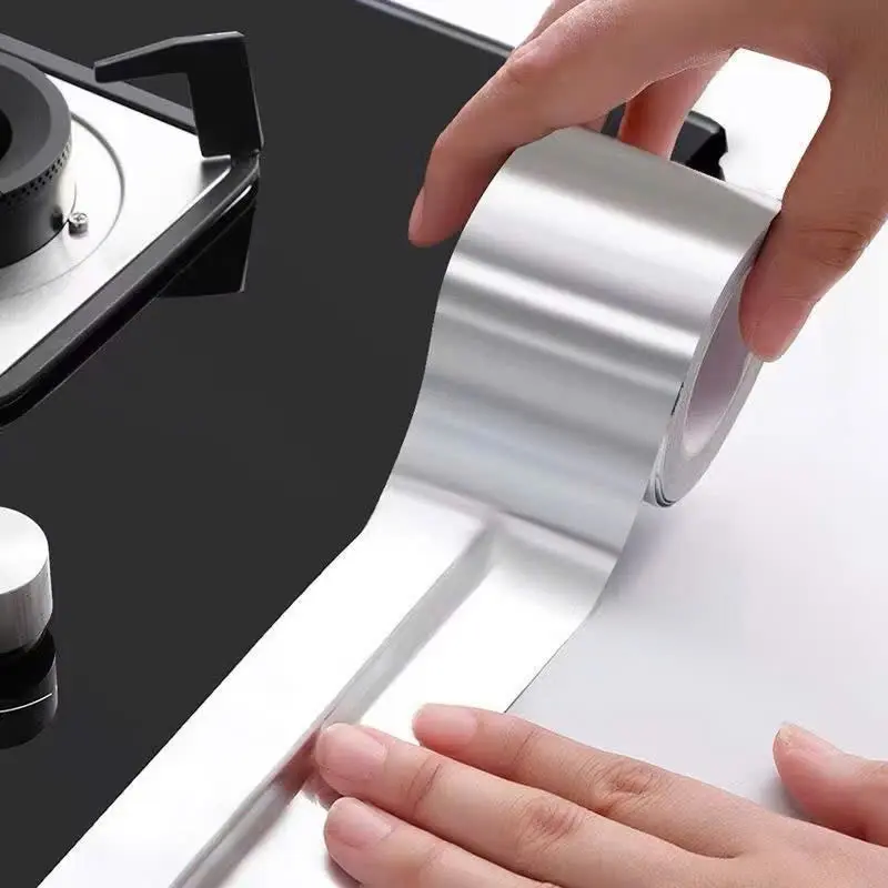 Cuộn băng keo nhôm bạc 5cmx5m dán viền bếp chống thấm nước chống dầu tiện dụng 2