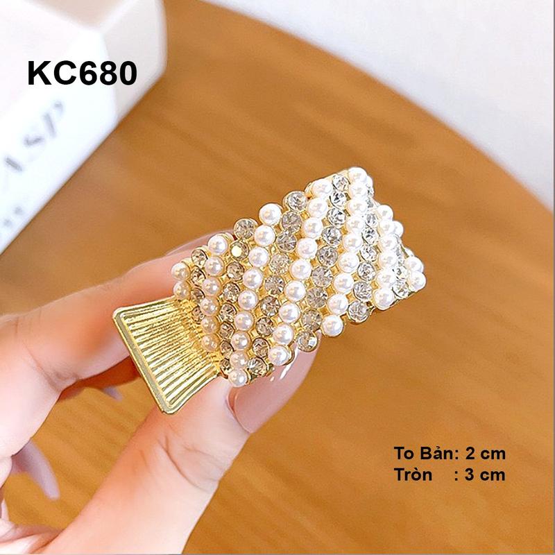 GOTI Kẹp Tóc Dạng Vòng Tròn Nhỏ Nhắn Phù Hợp Kẹp Tóc Đuôi Ngựa Đính Đá Nhiều Mẫu Quà Dành Cho Nữ Các Dịp Lễ KC675-KC6051 6