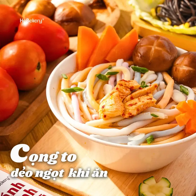 Bánh Canh Ngũ Sắc Rau Củ 5 Vị - Bánh Canh Rau Củ HeBekery by HeBe Chua Food Cake 4
