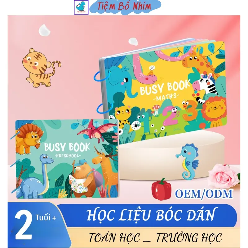 Đồ chơi Montessori, học liệu bóc dán toán học thông minh nhiều chủ đề cho bé. 0
