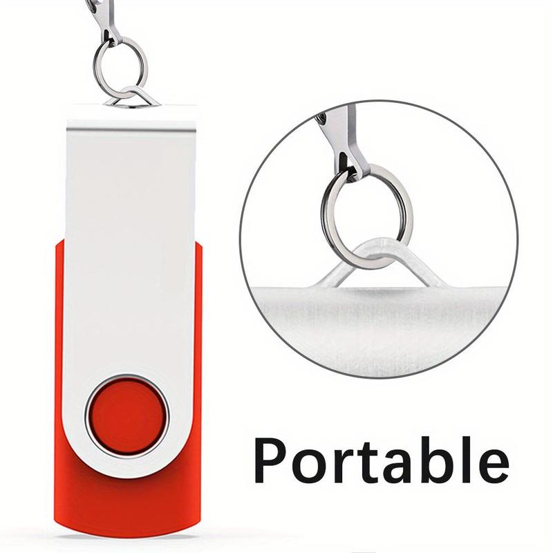 Product Introduction of Portable USB Flash Drive, 3 Counts USB 2.0 Flash Drive, Rotating Memory Stick, Jump Drive, Pen Drive, Compatible with Laptop, PC, MAC 8