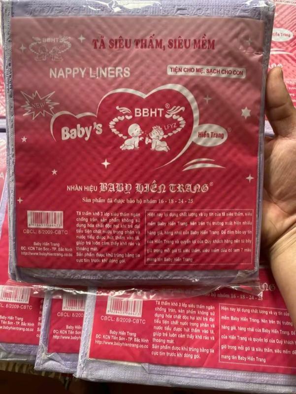 [Siêu Rẻ] Combo 100 Miếng Lót Phân Xu, Tấm Lót Sơ Sinh Cao Cấp Chống Thấm 3 Lớp Baby Hiền Trang Bỉm Cho Bé