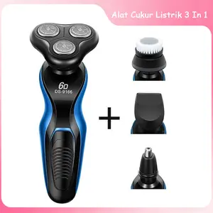 Alat Cukur Listrik 3 In 1 Untuk Perawatan Pria - Trimmer Jenggot, Kumis & Bulu Hidung Presisi, Isi Daya USB, Portable Untuk Rumah Dan Travel