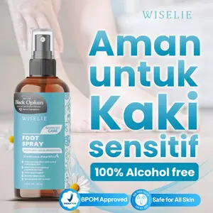 Wiselie Foot Mist Organik Sanitizer Spray Deodorant Penghilang Bau Kaki Spray Bau Sepatu Pengurang Keringat