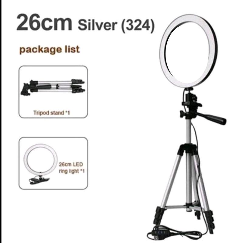 Ring Light LED 26CM + TRIPOD  3120 Selfie Silver 0