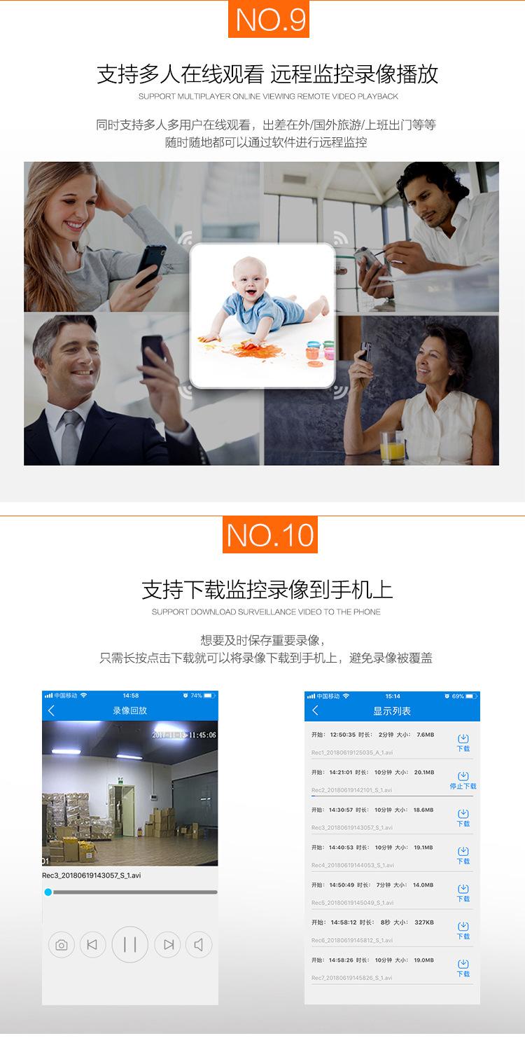 Product Introduction of V380 Wireless Surveillance Camera Home WiFi Network Intelligent HD Indoor Probe Monitor 7