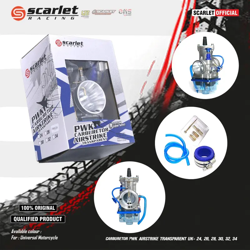 Scarlet Racing - Karburator Karbu Motor  Carburetor Racing Airstrike PWK 24 26 28 30 32 34 Foto Jet Kendaraan Mesin 1