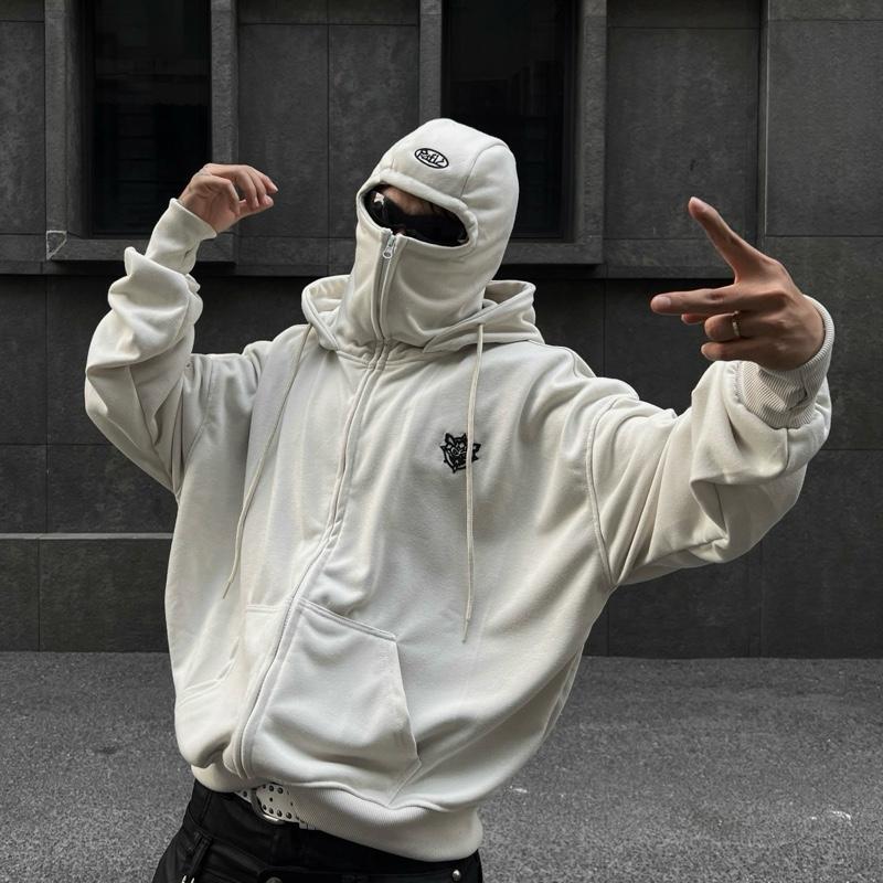 [ NEW ARRIVAL ] Áo Khoác Zip HOODIE BLACLAVA Ninja chống nắng Thêu Logo Fa Nỉ Cua 380gms Dáng Boxy Nam Nữ Unisex 6