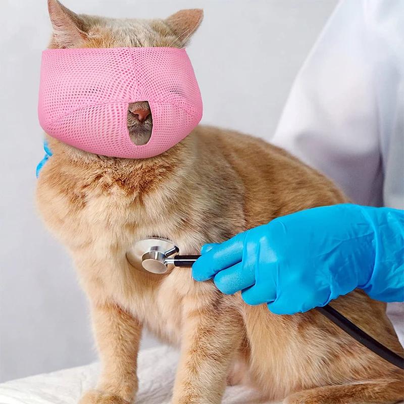 Product Introduction of Breathable Cat Muzzle Anti Biting Chewing Pet Grooming Supplies Kitten Bathing Bag Bathing Mask Colorful Cat Mouth Guard Muzzle 9