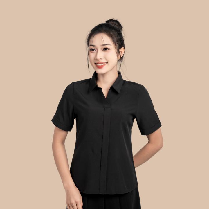 Áo Sơ Mi Nữ Côc Tay Không Cúc Chất Đẹp VPKT1 1