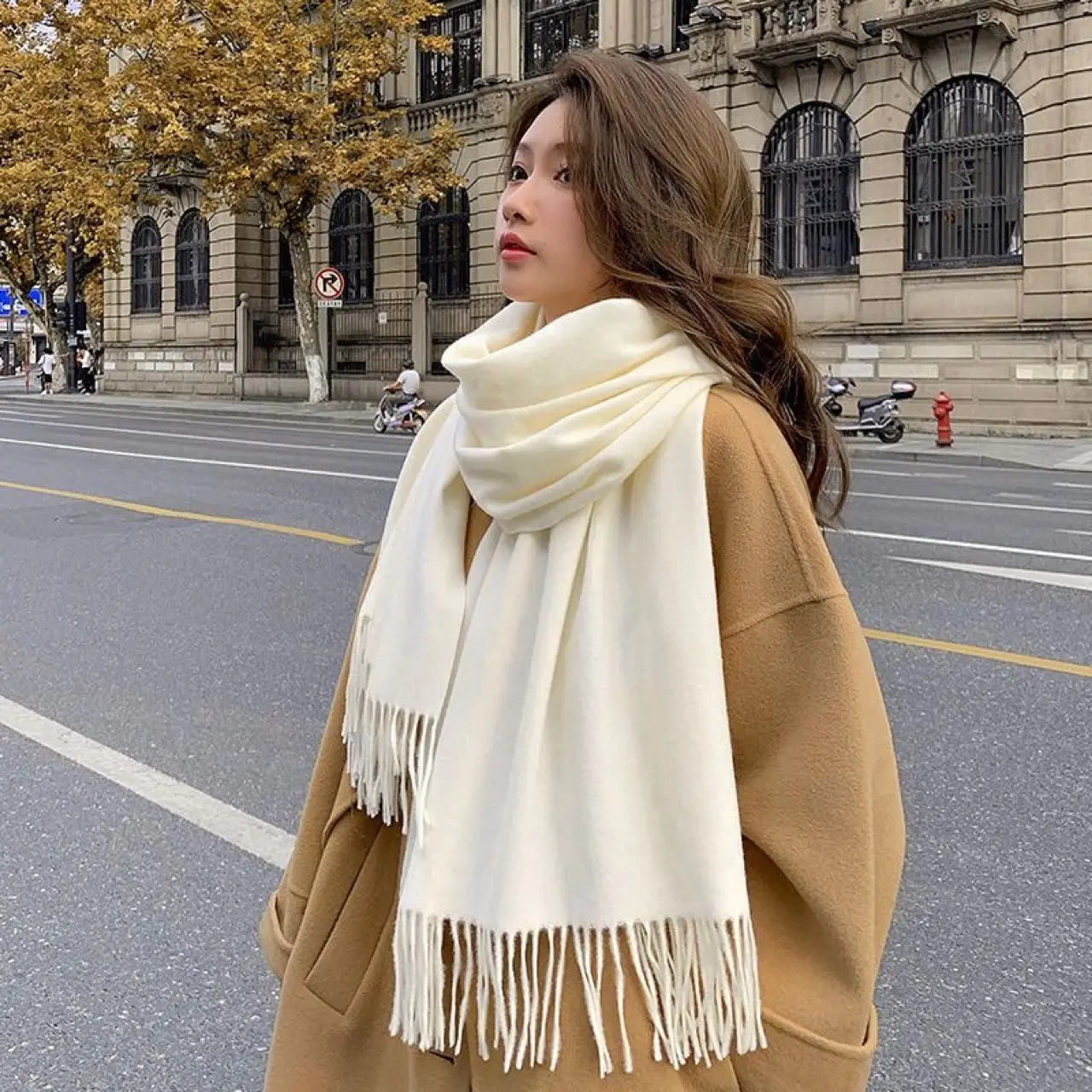 Khăn Choàng Cổ Nữ Khăn Quàng Cổ Nam Nữ Sky Cashmere Chất vải Len