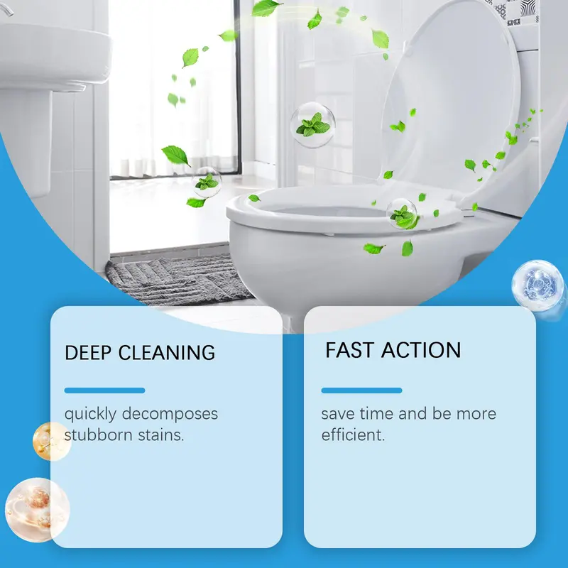 Toilet Cleaner, 1/2 Counts Deep Cleaning Toilet Cleaner Powder, Household Cleaning Supplies for Bathroom Toilet, Home Care Supplies 2
