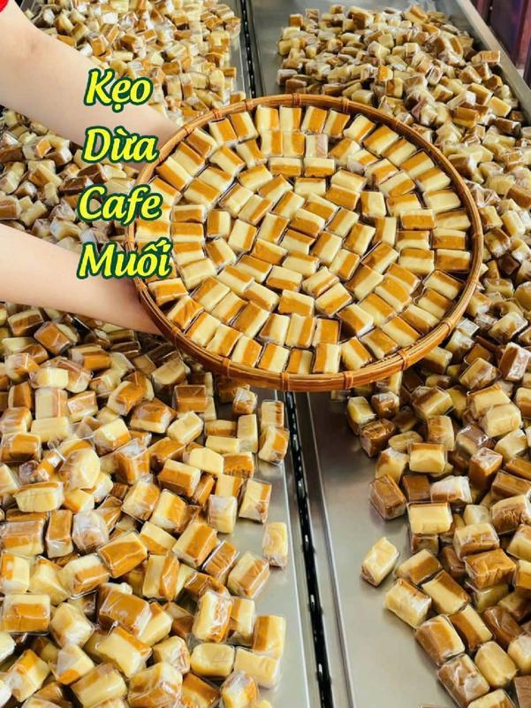 1kg và 500g Kẹo Dừa Cafe Muối -Kẹo Dừa Đặc Sản Bến Tre