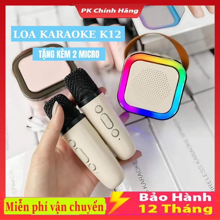  Loa Bluetooth Karaoke Mini K12 ,D1 Siêu Hay Kèm 2 Micro Mini Chất Âm Hoàn Hảo Mic Hút Âm Nâng Tone Chỉnh Vang 