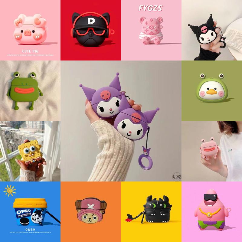 cho Lenovo LP40 Pro Case Ốp Tai Nghe Vỏ tai nghe, vỏ mềm, ếch kulmàu tím dễ thương