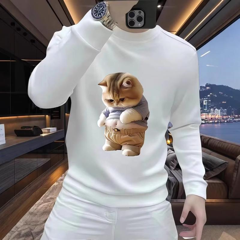  Áo Nỉ Cho Nam Thời Trang Mới 2025 Phong Cách Thường Ngày In Hình Áo Nỉ Áo Chui Đầu Dài Tay Áo Cổ Thuyền DR0905 