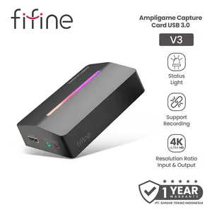Fifine V3 Video Capture Card HDMI 4K RGB Game Record Streaming USB Audio Video Capture Card HD 1080 60fps