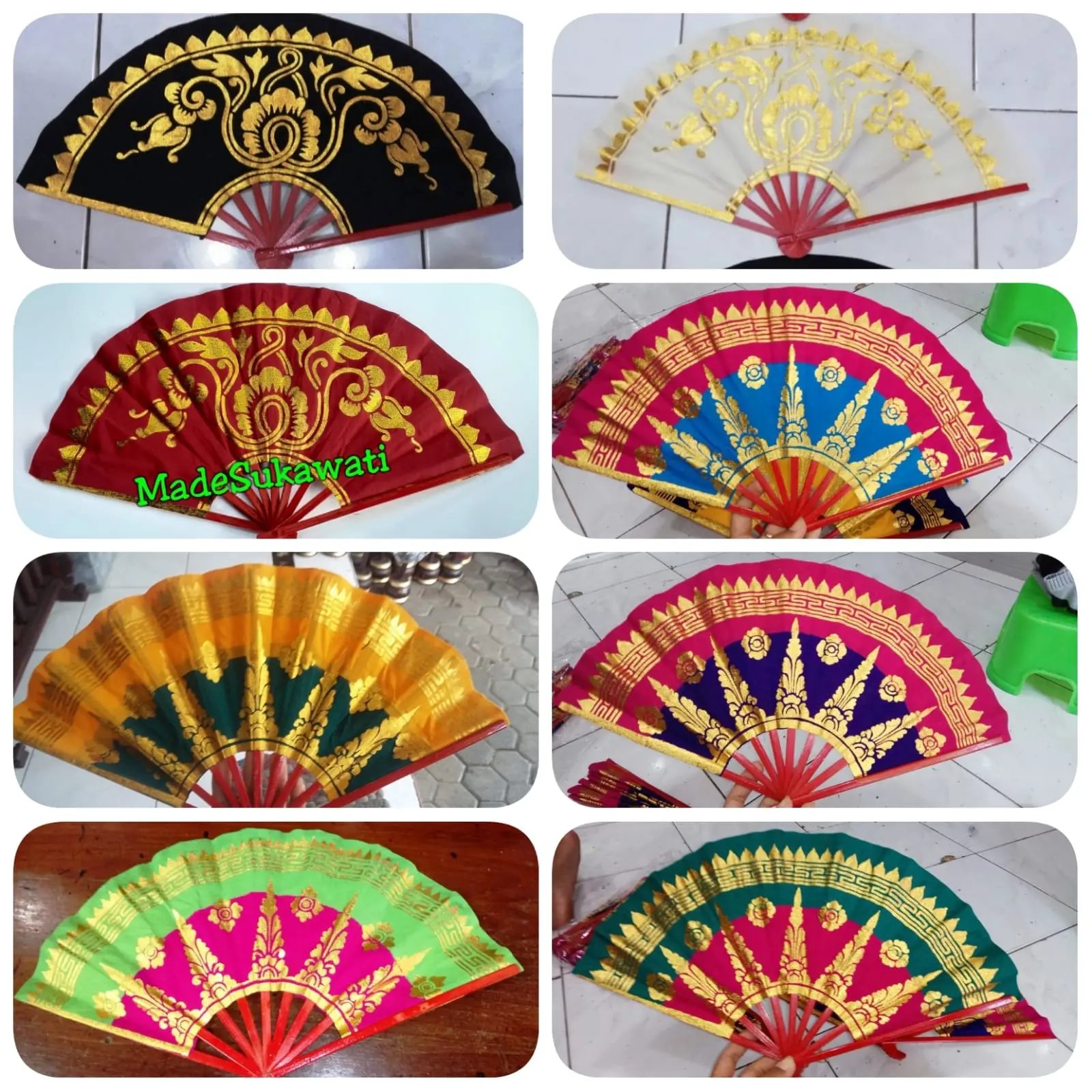 Kipas prada metris tari bali kualitas bagus kerajinan oleh-oleh souvenir