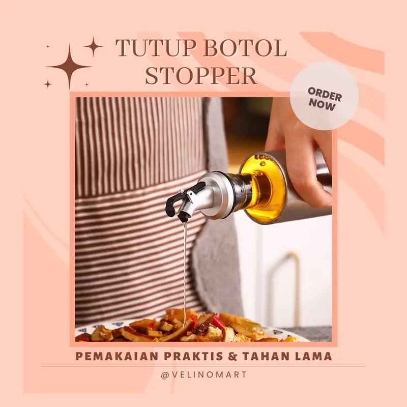 Tutup Botol Stopper Dispenser Multifungsi Penuang Minyak / Tutup Botol Corong Anti Tumpah / Tutup Botol Minyak Kecap Sirup Wine Stopper / Tutup Botol Multifungsi Sirup / Bottle Saos Goreng Penutup Penuang / Bottle Stopper Dispenser Minyak Kecap Serbaguna 3