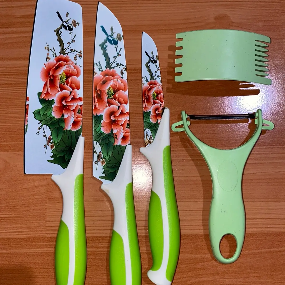 Flowera Cramic Knife Set - Satu Set Alat Pemotong Sayuran!!