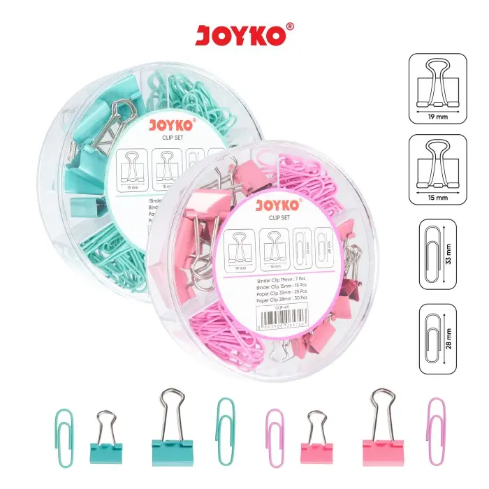 Clip Set Klip Penjepit Kertas Joyko 4 Type 0