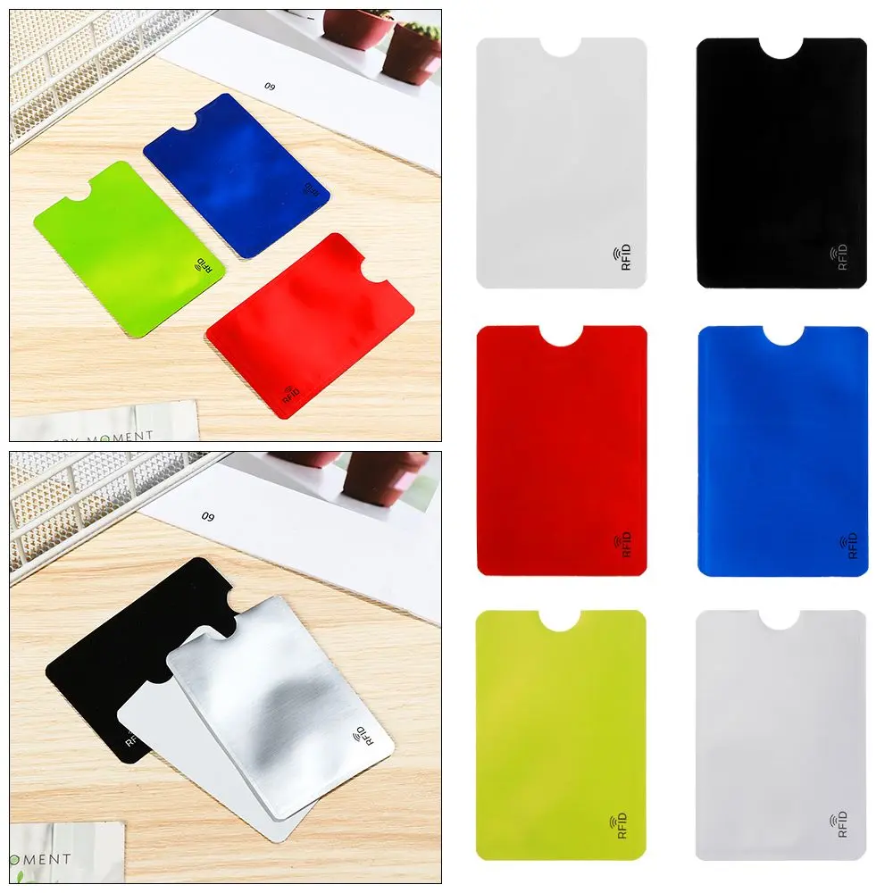 zelve 5PCS Cover Protect Case Cover Safety Credit Cards Aluminium Anti Thief Rfid Card Holder Blocking