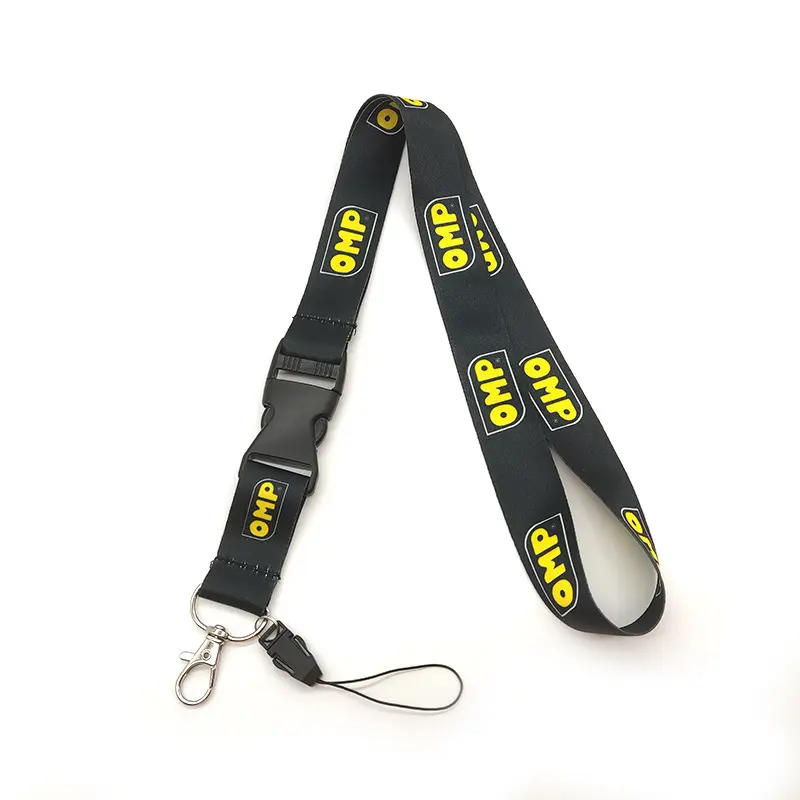 JDM Bride Black Racing NYLON 2 SIDE Lanyard Neck Strap KeyChain Quick Release