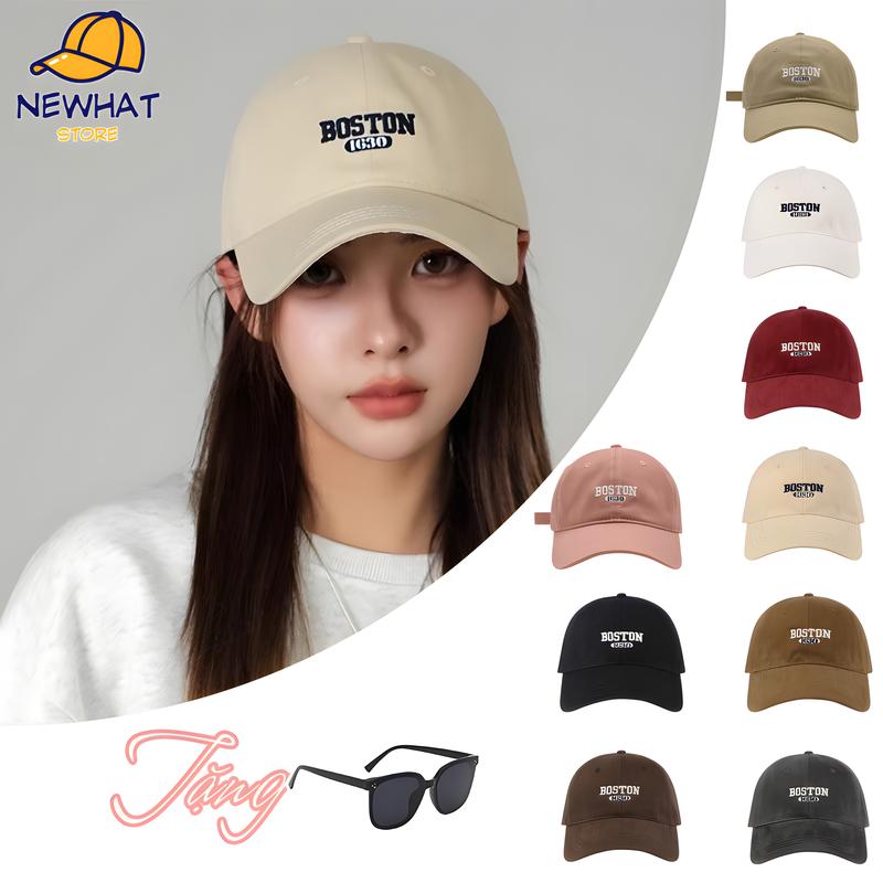  【DÀNH CHO ĐẦU TO mũ lưỡi trai phong cách hàn quốc đa năng  mũ bóng chày thời trang đường phố chữ BOSTON đội đôi sinh viên mũ vành rộng  chất liệu cotton nón kết mũ đẹp thời trang thiết kế đẹp thêu tỉ mỉ sắc nét【BOSTON  