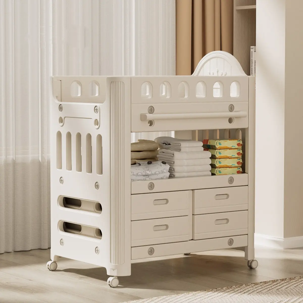 XiaoZhou-Diaper Changing Care Table Multifunctional Newborn Baby Bed
