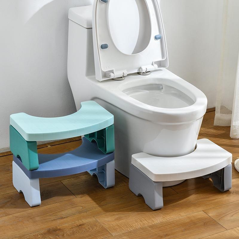 Simple Design Toilet Commode Chair, 1 Count Plastic Portable Foot Stool, Bathroom Anti-slip Toilet Assistance Step Stool 5