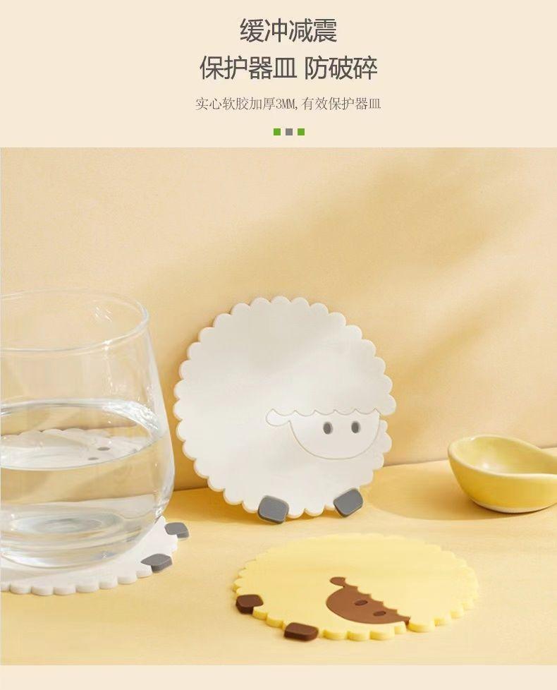 Product Introduction of Tuantuan Sheep Household Tea Cup Mat Placemat Bowl Mat Thickened Anti-scald High Temperature Resistant Food-grade Silicone Heat Insulation Mat Bowl Mat 17