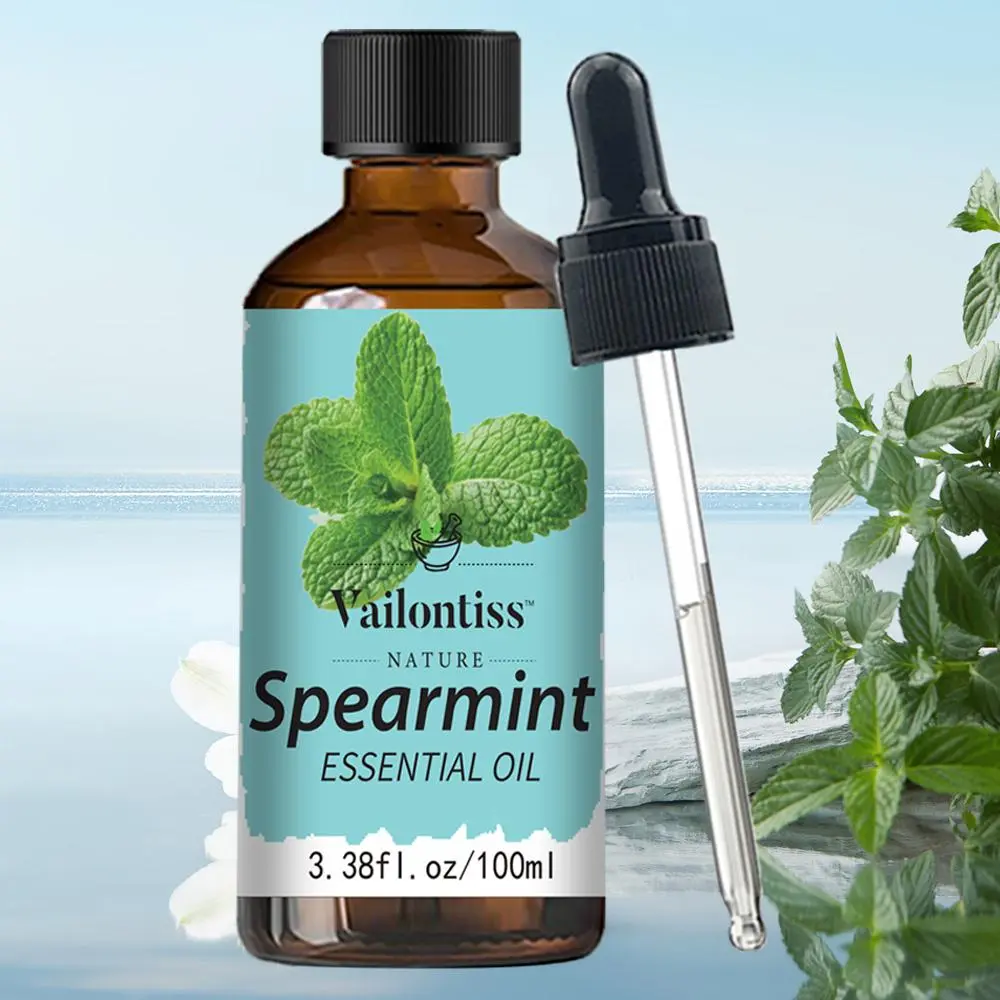 Spearmint Essential Oil, 1 Box Natural Essential Oil for Massage, Bath & Body Care Product for Home Use, Spa, Yoga, Massage, Bath