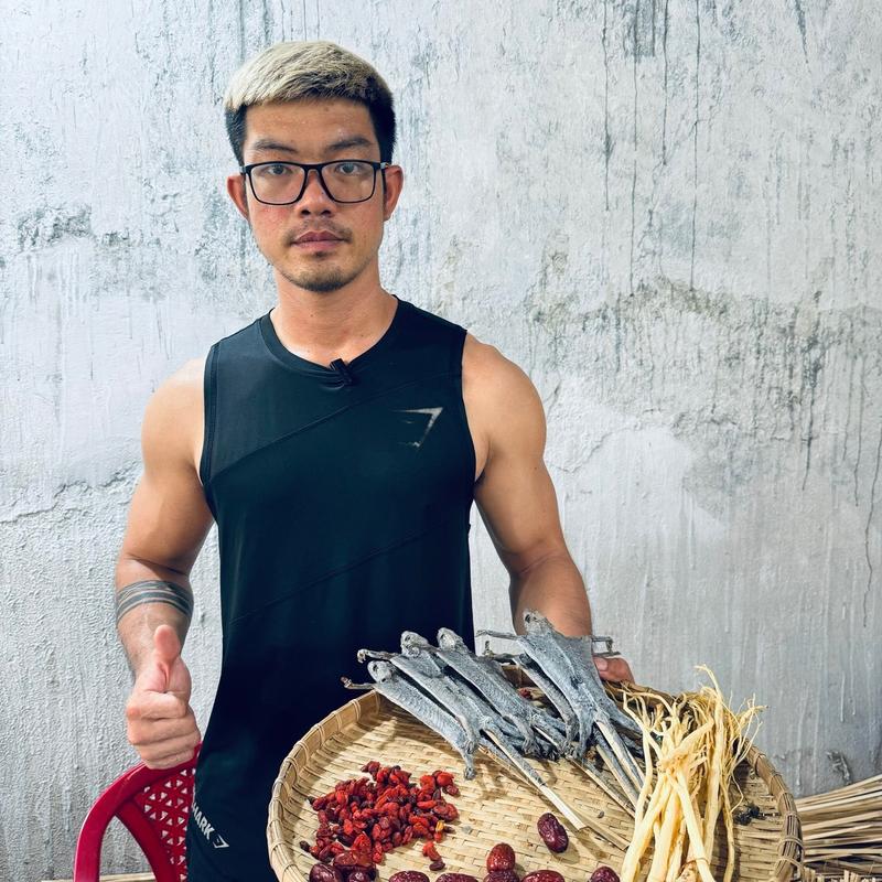  Combo 5 tắc kè sấy khô kèm đẳng sâm  kỷ tử  táo tàu 