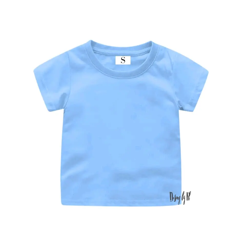 atasan kaos polos anak unisex 1-8tahun bahan 100% katun combed Anak-Anak Cotton