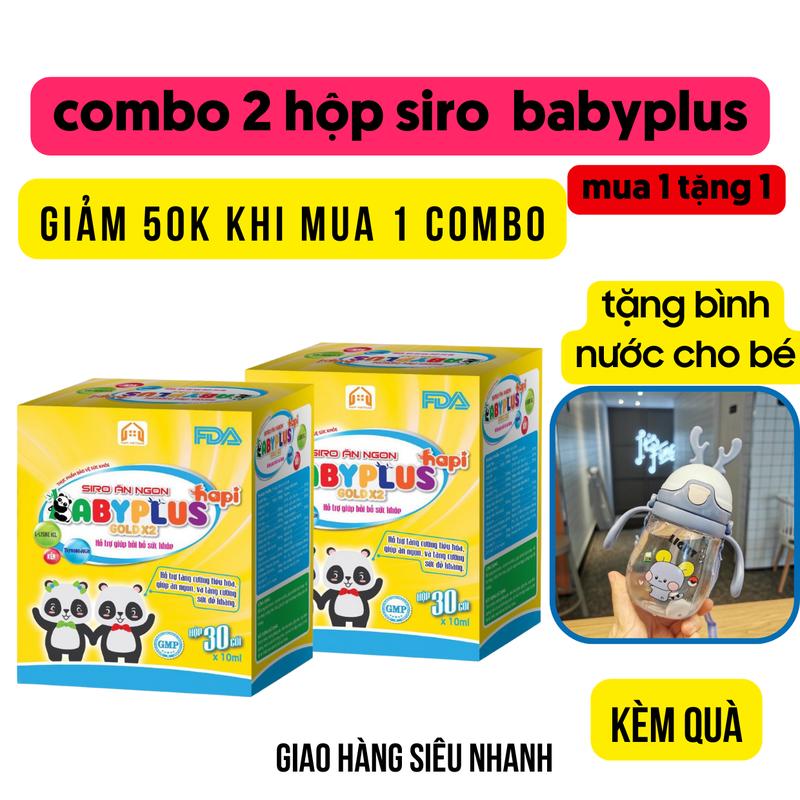 [KÈM QUÀ] COMBO 2 hộp siro ăn ngon babyplus Cho Bé Vitamin siro  anngon
