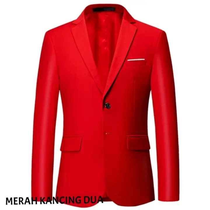 Jas Formal Pria Terbaru Slim Fit Hitam Blazer - Puring Penuh & Busa Bahu - Kantor, Setelan, Semi, Celana, Pengantin 2