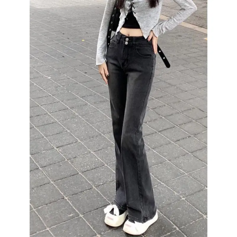Women's High Waist Bootcut Jeans 2023 Spring and Autumn New Slim Fit Bell-Bottom Pants Skinny Horseshoe Pants