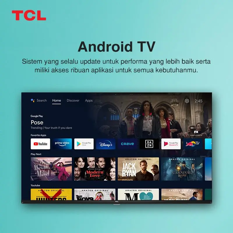 【FLASH SALE】 TCL 32 Inch Smart Android TV - Dolby Audio - Google Play/Netflix/Youtube - Wifi/Bluetooth/HDMI/USB (Model: 32A9) 1