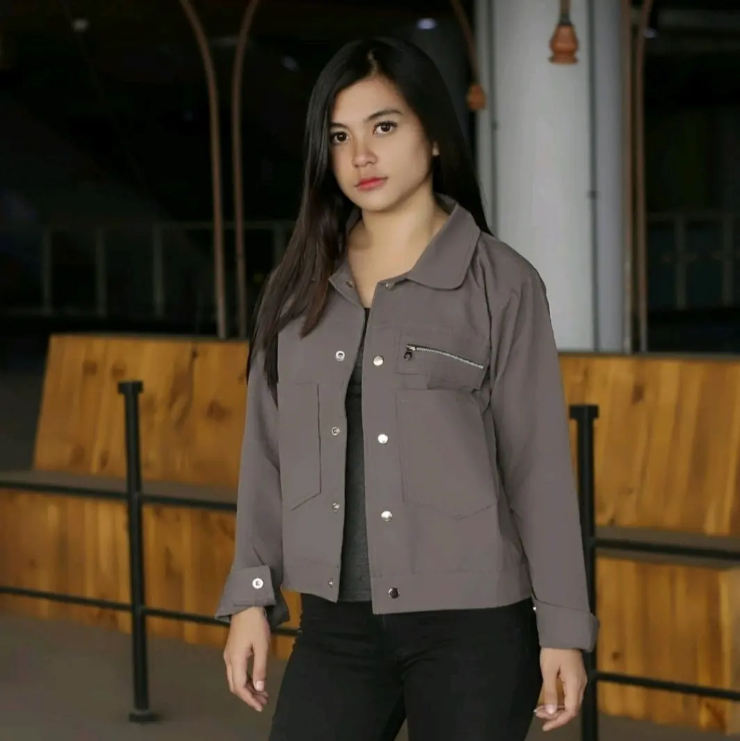 POLAN JAKET-Jaket polan wanita model Korean kekinian/ Blazer Keren