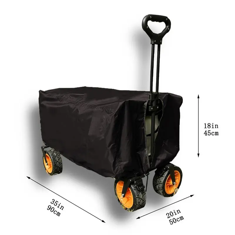Solid Color Folding Station Wagon Cover (1 Piece), Waterproof Dustproof Camping Cart Protection Cover, Multifunctional Rain Cover For Outdoor 4