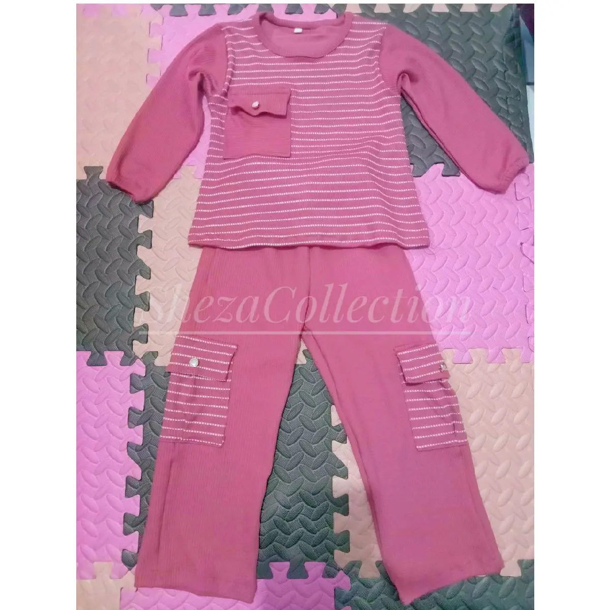 Setelan celana lengan panjang knit anak viral terbaru dari 3-12 tahun