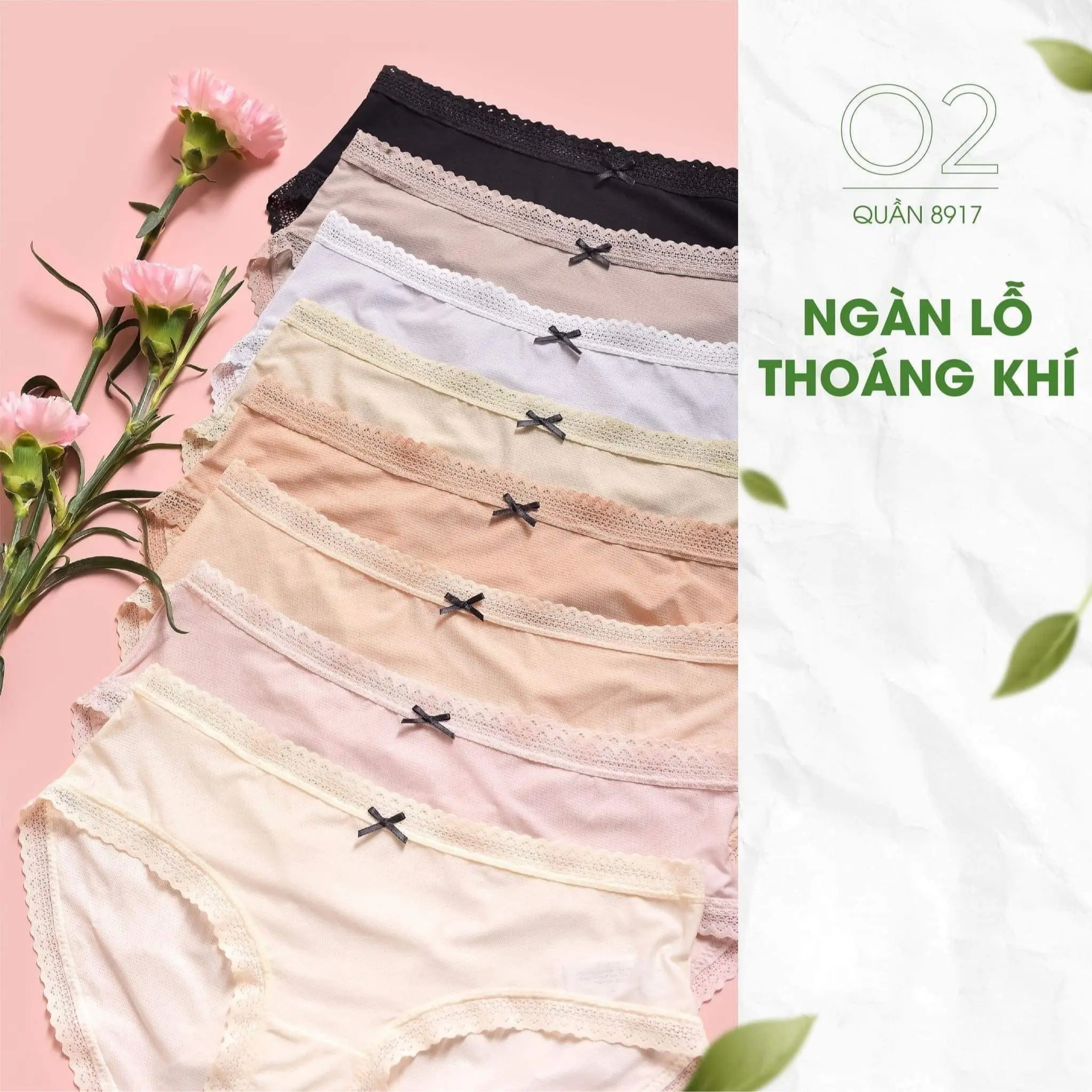 Quần Lót Nữ Thun Lạnh, Dễ Thương, Thoáng Khí  8917 Xanh Dương Voi Tim Voan có thể giặt máy thường ngày