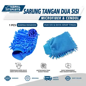 Sarung Tangan Cendol Kain Lap Microfiber Dua Sisi Cuci Mobil Motor Kain Lap Pembersih Serbaguna Detailing