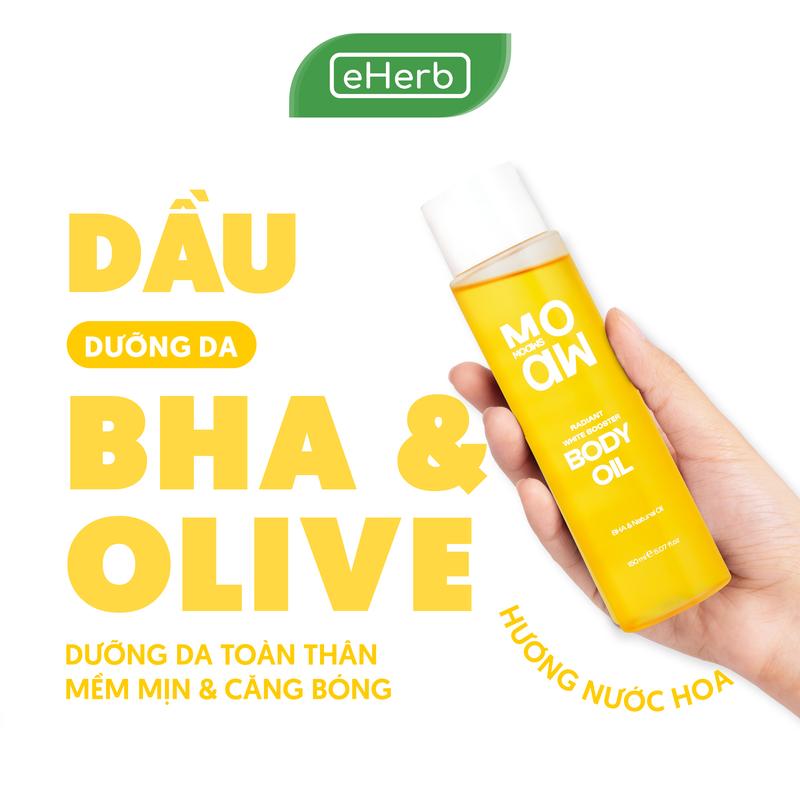 [MUA 3 GIẢM 50%] Dầu Dưỡng Body Oil BHA MOAW MOAWS - Dầu Dưỡng Ẩm Body EHERB - Dầu Dưỡng Dành Cho Da Khô Hỗ Trợ Dưỡng Vùng Rạng Da Kín - Dầu Massage Thư Giãn Lãng Mạng - Dầu Dưỡng Mịn Da Bodycare Mỹ Phẩm Women Men (s)