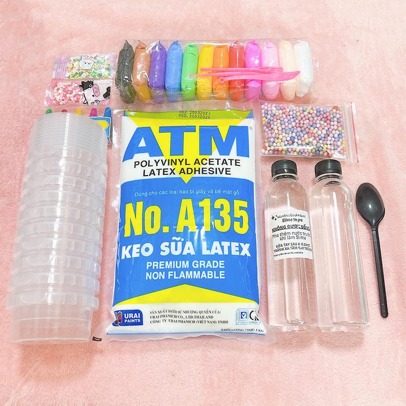 Bộ Kit Làm Slime 30 Món - Nguyên Liệu Làm Các Slime Bơ Slime Trong Slime Cơ Bản Cao Cấp Toy Đồ Chơi