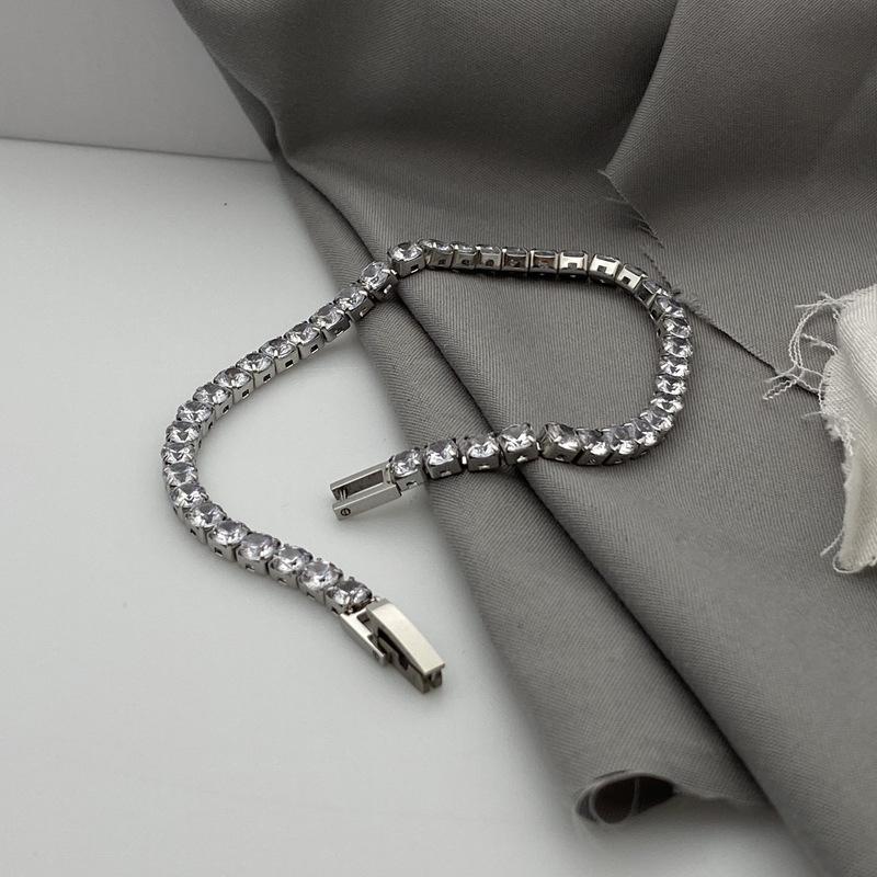  Vòng tay - lắc tay đính đá THÉP TITAN KHÔNG GỈ vòng tay unisex phù hợp cho nam và nữ BEAR18 