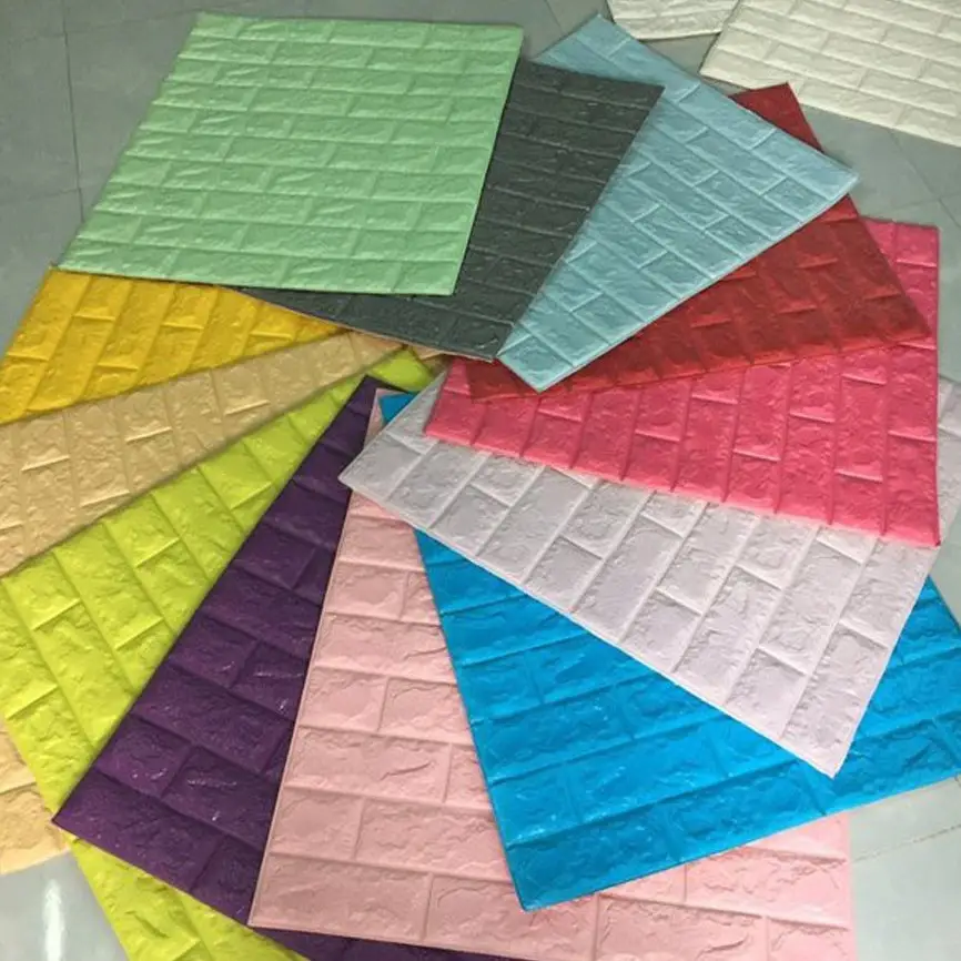 Miếng Dán Tường Giả Gạch 3D Chống Thấm Nước Tiện Dụng Chất Lượng Cao Có Keo Sẵn