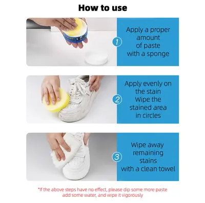 Multipurpose shoes cleaning urbest cream water-free cleaning quick ...