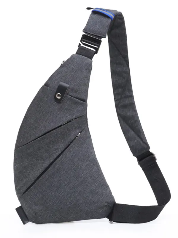 Women's Casual Solid Color Zipper Fanny Pack, Fashionable Versatile Chest Bag for Daily Used, Casual Trendy Versatile High-quality Daily Commuting Bag 2