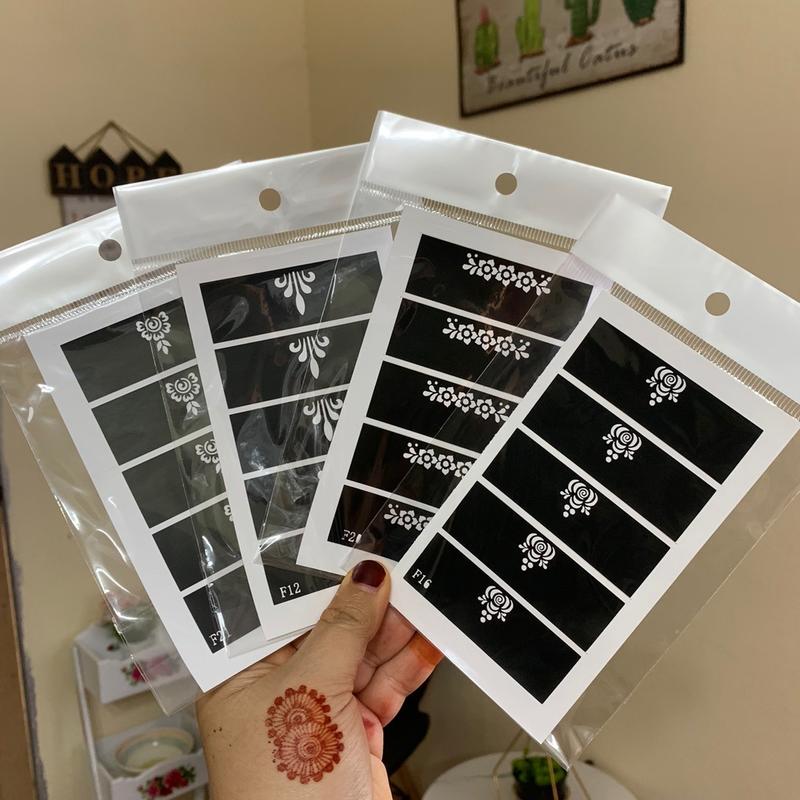STICKER INAI CELUP 1 Set 5 JARI MURAH CANTIK STICKER HENNA ...